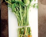 糖質制限★セリときゅうりの胡麻味噌和え作り方1写真