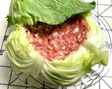 挽肉たっぷりまるごとキャベツ蒸し作り方7写真