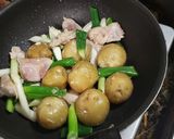 ネギと鶏肉の塩肉じゃが作り方5写真