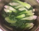 青梗菜とざるそばの釜揚げ作り方1写真
