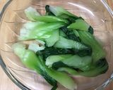 青梗菜とざるそばの釜揚げ作り方3写真