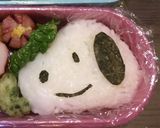 スヌーピお弁当作り方1写真