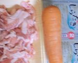 豚小間でごま醤油味☆糖質オフおつまみ作り方1写真