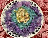 紫陽花焼きそば(葱塩味)作り方7写真