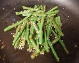 糖質オフ インゲンの梅みそごま炒め作り方4写真