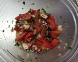 5分で簡単！タコとトマトの甘酢香味マリネ作り方2写真