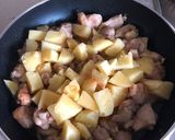 簡単、じゃがいも鳥モモ肉の照り焼き。作り方4写真