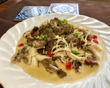 牛肉とキノコのバター炒め＊クリームソース作り方7写真