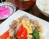 簡単お昼ご飯☆塩麹豚こまピーマン炒め☆作り方7写真