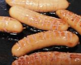 目玉とソーセージのカリカリ朝食作り方3写真