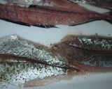 トマトソースと鯵刺しの生春巻き♪作り方1写真