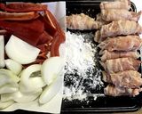 クルクル豚バラとパプリカの甘酢炒め作り方4写真