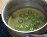 糸寒天のオクラスープ作り方2写真