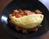 ＋きのことベーコンのクリームオムライス＋作り方3写真