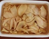 らっきょう漬け酢de生姜の甘酢漬け作り方1写真