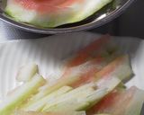 すいか皮のお漬物♪赤梅酢作り方2写真