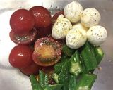 ちょいと一品★オクラde和風なカプレーゼ作り方1写真