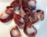 砂肝たっぷり鳥モツ煮作り方1写真