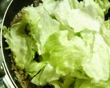 ✿シャッキリレタスに❀ひき肉の✿ソース丼作り方3写真