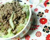 ✿シャッキリレタスに❀ひき肉の✿ソース丼作り方6写真