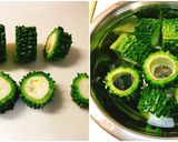 ヘルシー夏野菜タイ風ゴーヤの肉詰めスープ作り方2写真