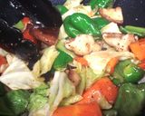 プチ豚テキと一口野菜のガーリック焼肉作り方3写真