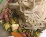 ほぼレンジ★アボガドカルボうどん作り方4写真