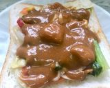 野菜炒めプラスで♬カレーチーズトースト♡作り方1写真