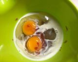 先にケチャップ入れちゃったふわふわ卵焼き作り方1写真