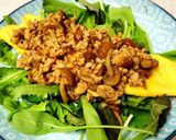 豆腐ステーキ♪ピリ辛ひき肉なめこ炒めがけ作り方7写真