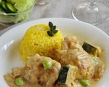 鶏胸肉と南瓜のシチューオンライス作り方7写真