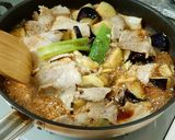 茄子と豚バラ肉のガリバタ照り焼き作り方9写真