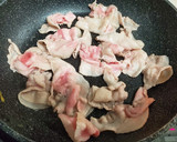 もやしとニラと豚バラのガチとん平焼き作り方1写真