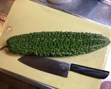 ゴーヤのニンニク麺つゆ漬け作り方1写真