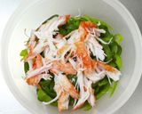 レンジ３分ピーマンカニカマ胡麻マヨサラダ作り方4写真