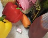 色鮮やか！パプリカの炊き込みピラフ作り方1写真
