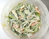 レンジ３分ピーマンカニカマ胡麻マヨサラダ作り方5写真