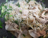 もやしとニラと豚バラのガチとん平焼き作り方4写真