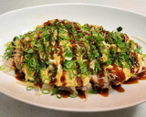 もやしとニラと豚バラのガチとん平焼き作り方11写真