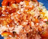 ヨーグルトでカルボナーラ風ミートソース丼作り方5写真