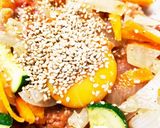 ヨーグルトでカルボナーラ風ミートソース丼作り方23写真