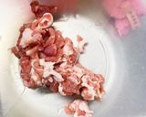 枝豆豚こま豆腐団子夏野菜おかか風味炒め煮作り方1写真