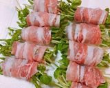 レンチンで簡単★豚肉の豆苗巻き作り方4写真
