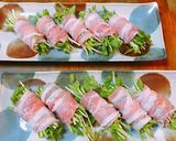 レンチンで簡単★豚肉の豆苗巻き作り方5写真