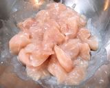 ♡鶏のささみのピリ辛油淋鶏♡作り方2写真