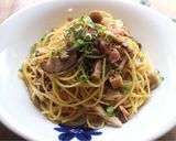 ｍレンジで！きのことベーコンの和風パスタ作り方4写真