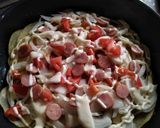 夏休みランチ！ジャガイモのフライパンピザ作り方3写真
