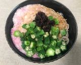ネバネバさっぱり 山芋オクラ納豆そば作り方2写真