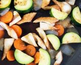 ズッキーニちくわトマトの甘酢あん作り方14写真