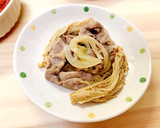 【簡単】豚肉とえのきのヘルシー塩炒め作り方5写真
